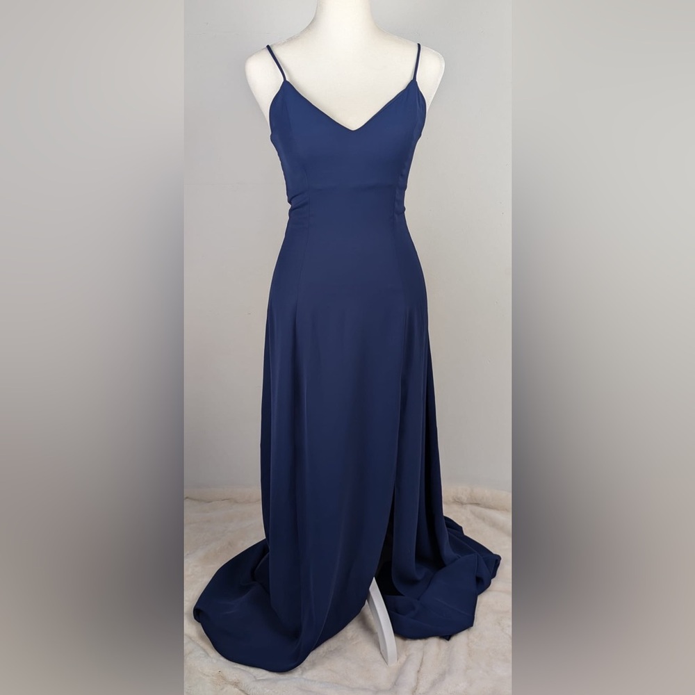 AMANDA UPRICHARD NAVY MAXI DRESS